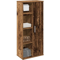 vidaXL Bathroom Cabinet with Roll Holder Old Wood 39x22x90 cm