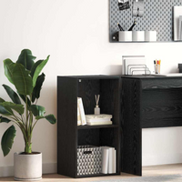 vidaXL Bookcase Black oak 40 x 30 x 77 cm Engineered Wood
