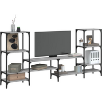 vidaXL TV Cabinet Grey Sonoma 206.5x28.5x95 cm Engineered Wood