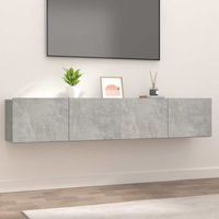 vidaXL TV Cabinets 2 pcs Concrete Grey 80x30x30 cm Engineered Wood