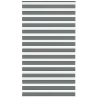 vidaXL Zebra Blind Dark Grey 135x200 cm Fabric Width 130.9 cm Polyester