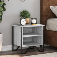vidaXL Bedside Cabinet Grey Sonoma 2 pcs 40x30x40 cm Engineered Wood