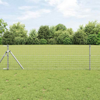 vidaXL Fence Posts 12 pcs Silver 70 cm Powder-coated steel