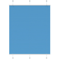 vidaXL Pleated Blind Blue 110x150 cm Fabric Width 109.4 cm Polyester