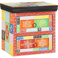 vidaXL Bedside Cabinet with Drawer 2 pcs Multicolour 40 x 30 x 40 cm