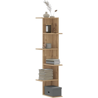 vidaXL Wall Corner Shelf Artisian Oak 36.5x36.5x140 cm Engineered Wood