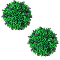 Set of 2 Artificial Boxwood Ball with Lavender 30 cm