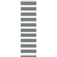 vidaXL Zebra Blind Dark Grey 45x100 cm Fabric Width 40.9 cm Polyester