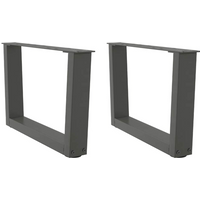 vidaXL Coffee Table Legs V-Shape 2 pcs Anthracite 60x(30-31.3) cm Steel