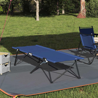 vidaXL Folding Camping Bed Folding Blue 206 x 76 x 74 cm Oxford fabric