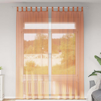 vidaXL Voile Curtains with Loops 2 pcs Terracotta 140x260 cm