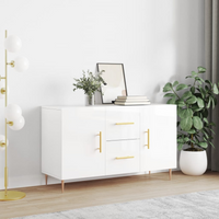 vidaXL Sideboard High Gloss White 100x36x60 cm Engineered Wood