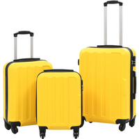 vidaXL Hardcase Trolley Set 3 pcs Yellow ABS