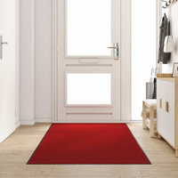 vidaXL Doormat Other Red and Black 120 x 250 cm Polyamide and PVC