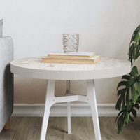 vidaXL Table Top Round White Ø50x3 cm Solid Wood Pine