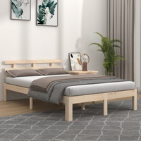vidaXL Bed Frame without Mattress Solid Wood 180x200 cm Super King Super King Size