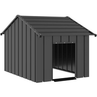 vidaXL Dog House with Roof 83x130x85 cm Galvanised Steel