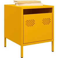 vidaXL Bedside Cabinets 2 pcs Mustard Yellow 35x39x43.5 cm Steel