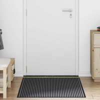 vidaXL Doormat Black and Grey 80 x 120 cm Polypropylene and PVC