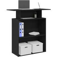 vidaXL Reception Desk Black 100x40x104 cm Engineered Wood