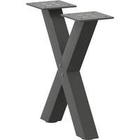 vidaXL Coffee Table Legs X-Shaped 2 pcs Anthracite 37x(30-31) cm Steel