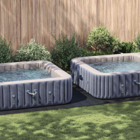 vidaXL Pool Ground Sheet Other Black 640 x 321 cm Polyester geotextile