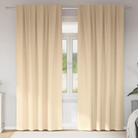 vidaXL Blackout Curtains with Rings 2 pcs Cream 260 x 140 cm Polyester
