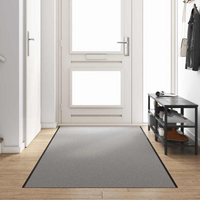 vidaXL Doormat Grey and Black 120 x 400 cm Polypropylene and vinyl