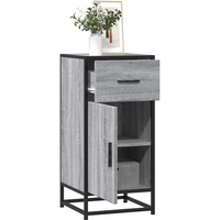 vidaXL Sideboard Grey Sonoma 35.5x35x76 cm Engineered Wood and Metal