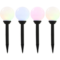 vidaXL Outdoor Solar Lamps 4 pcs LED Spherical 15 cm RGB