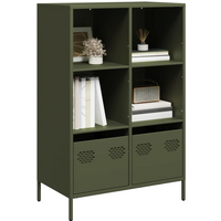 vidaXL Highboard Olive Green 68x39x103.5 cm Steel