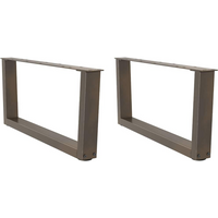 vidaXL Coffee Table Legs V-Shape 2 pcs Natural Steel 70x(30-31.3) cm Steel