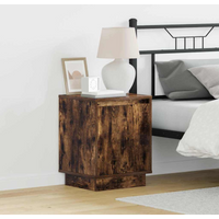 vidaXL Bedside Cabinet with 2 pcs Smoked Oak 39 x 34.5 x 50 cm