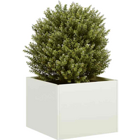 vidaXL Planter White 40x40x30 cm Steel
