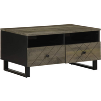 vidaXL Coffee Table Black 80x54x40 cm Solid Wood Mango