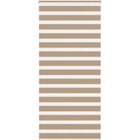 vidaXL Zebra Blind Sand Brown 110x200 cm Fabric Width 105.9 cm Polyester