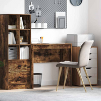 vidaXL Desk Smoked Oak 80 x 40 x 76 cm