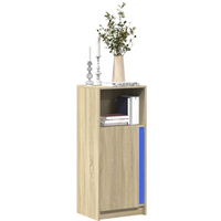 vidaXL Sideboard with LED Sonoma Oak 42.5x34x100 cm Engineered Wood
