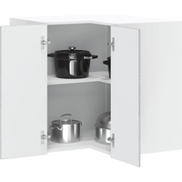 vidaXL Kitchen Wall Corner Cabinet Lucca Grey Sonoma Engineered Wood