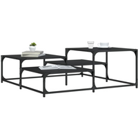 vidaXL Coffee Table Black 107x107x40 cm Engineered Wood