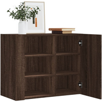 vidaXL Wall Cabinet Brown Oak 75x35x60 cm Engineered Wood