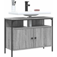 vidaXL Bathroom Sink Cabinet Grey Sonoma 80x30x60 cm Engineered Wood