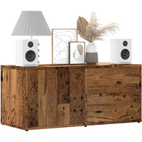 vidaXL TV Cabinet Old Wood 80x34x35.5 cm Engineered Wood