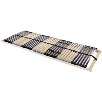 vidaXL Slatted Bed Base Brown 120 x 190 cm Solid beech wood