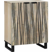 vidaXL Sideboard White 60 x 33.5 x 75 cm Solid Mango wood