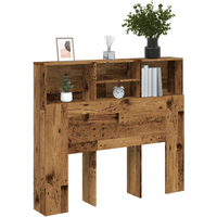vidaXL Headboard Cabinet Old Wood 120x19x103.5 cm Engineered Wood