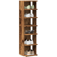 vidaXL Shoe Cabinets 2 pcs Old Wood 28x27x102 cm Engineered Wood