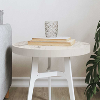 vidaXL Table Top Round White Ø40x3 cm Solid Wood Pine