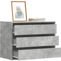 vidaXL Corner Chest of Drawers Concrete Grey 80x41x58 cm Engineered Wood