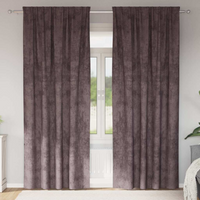 vidaXL Velvet Curtains with Curtains 2 pcs Brown 260 x 140 cm Velvet